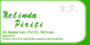 melinda piriti business card